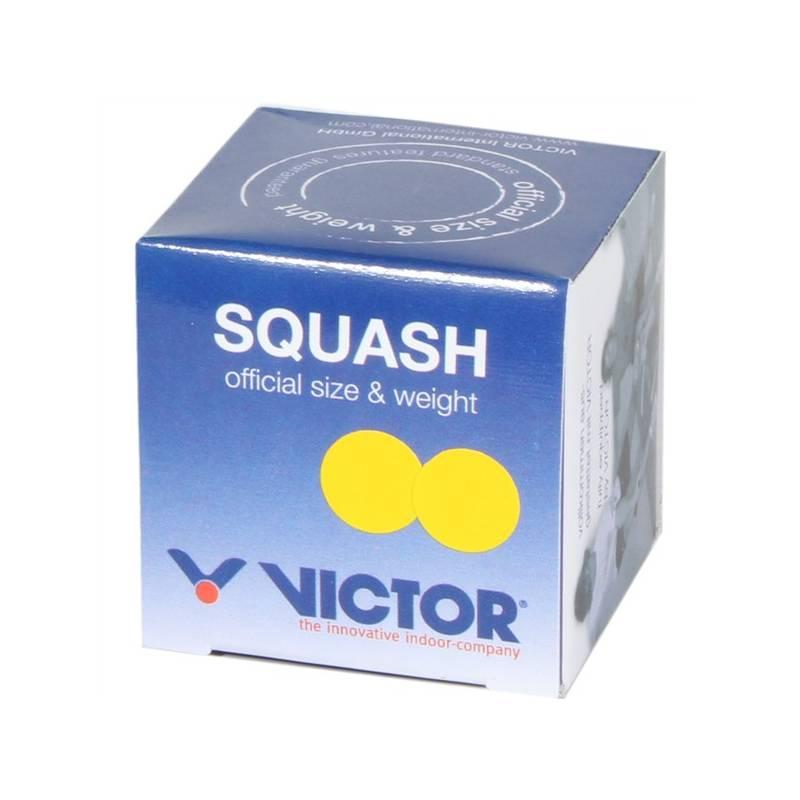 Squash míček Victor double yellow - velmi pomalý v krabičce žlutý, squash, míček, victor, double, yellow, velmi, pomalý, krabičce, žlutý