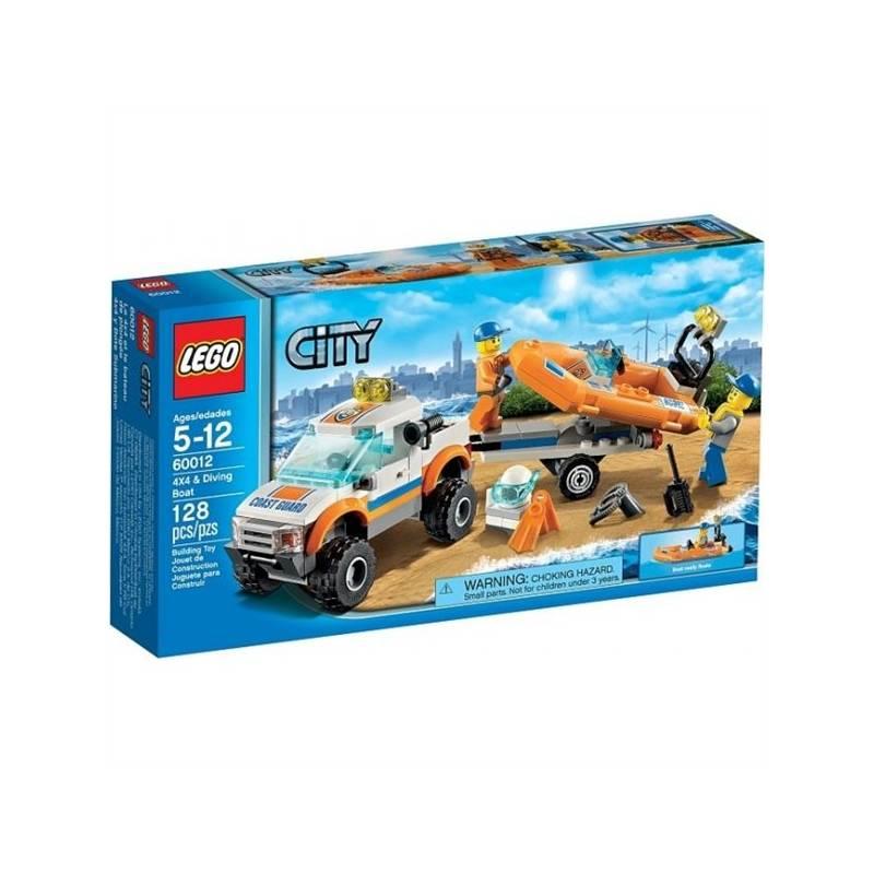Stavebnice Lego City 60012 Džíp 4x4 a potápěčský člun, stavebnice, lego, city, 60012, džíp, 4x4, potápěčský, člun