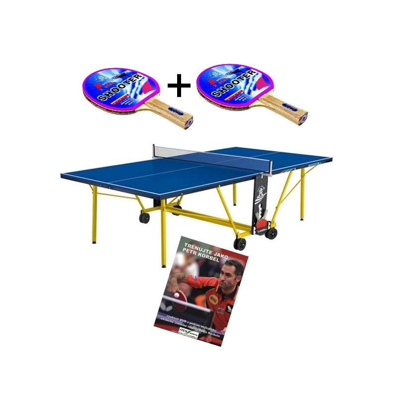 Stůl na stolní tenis Giant Dragon Power 800 + 2x Pálka na stolní tenis + Naučný DVD film Trénuj jako Petr Korbel díl – II, stůl, stolní, tenis, giant, dragon, power, 800, pálka