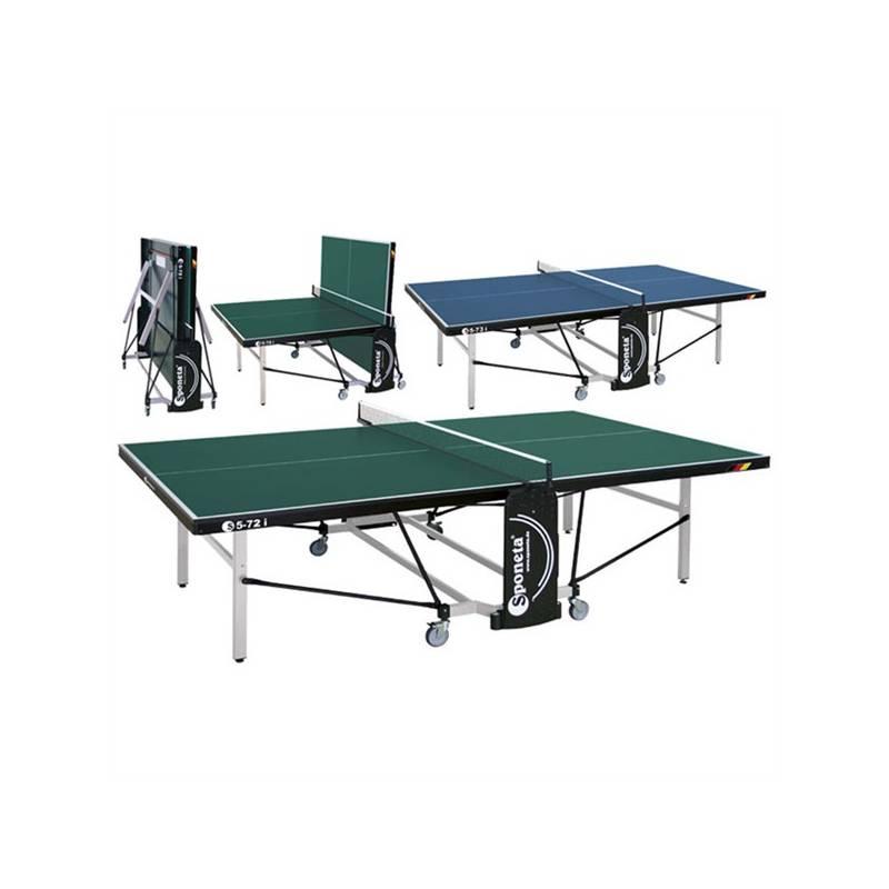 Stůl na stolní tenis Sponeta S5-72/73i - vnitřní, deska 22 mm, rám 50 mm, pojezd, držák + síťka - závodní stůl modrý, stůl, stolní, tenis, sponeta, s5-72, 73i, vnitřní, deska, rám