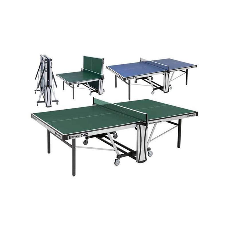 Stůl na stolní tenis Sponeta S7-62/63i - vnitřní, deska 25 mm, rám 60 mm, pojezd, držák,síťka - kvalitní závodní stůl modrý, stůl, stolní, tenis, sponeta, s7-62, 63i, vnitřní, deska, rám