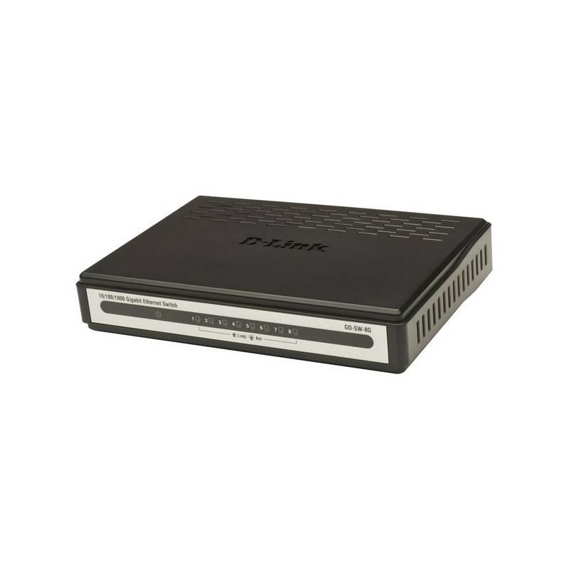 Switch D-Link GO-SW-8G (GO-SW-8G/E) černý, switch, d-link, go-sw-8g, černý