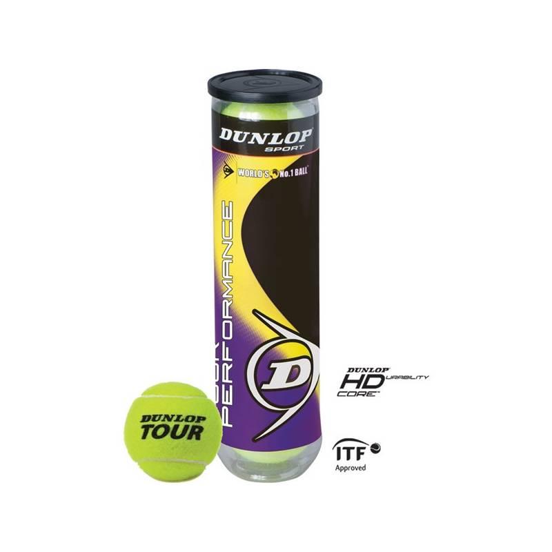 Tenisové doplňky - míče Dunlop Performance (4 ks), tenisové, doplňky, míče, dunlop, performance