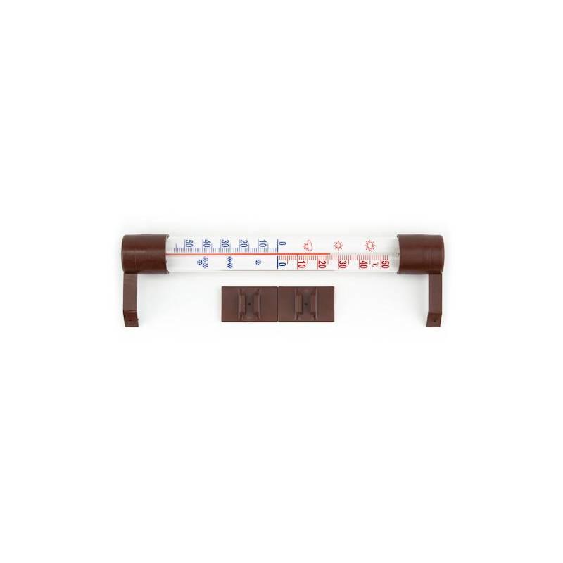 Teploměr Kolimax okenní 230mm x 26mm plastový na přilepení hnědý, teploměr, kolimax, okenní, 230mm, 26mm, plastový, přilepení, hnědý