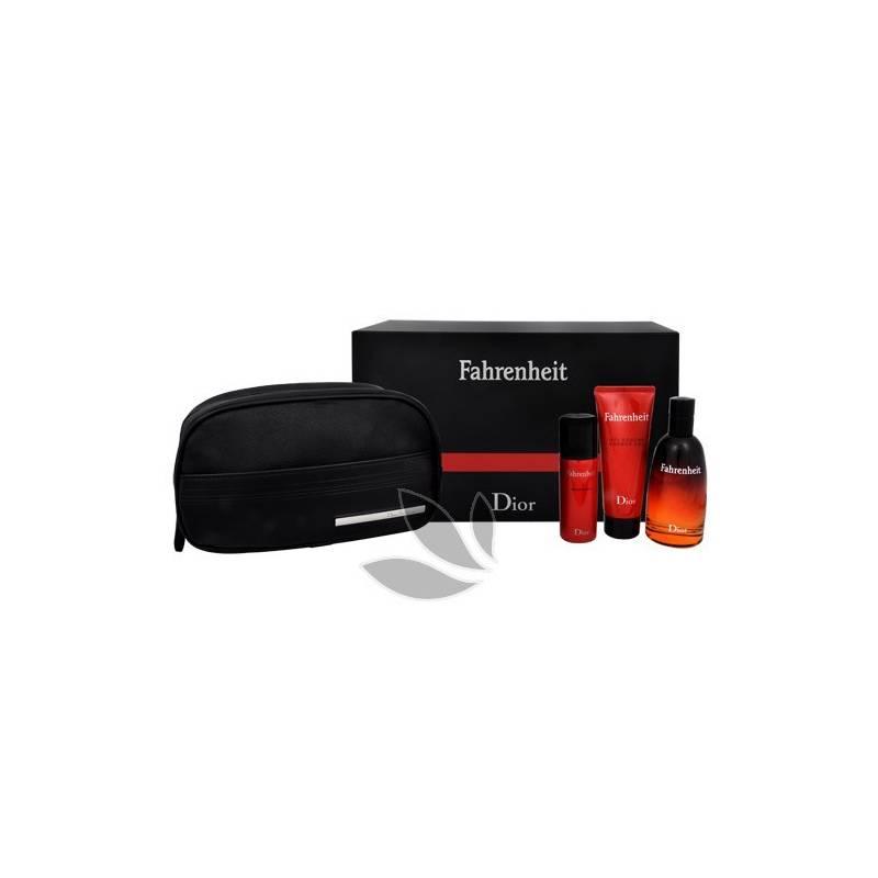 Toaletní voda Christian Dior Fahrenheit 100ml + 50ml deodorant + 75ml sprchový gel + kosmetická taška, toaletní, voda, christian, dior, fahrenheit, 100ml, 50ml, deodorant, 75ml