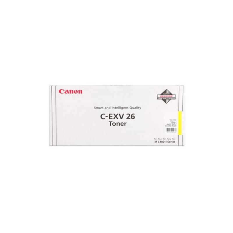 Toner Canon C-EXV26Y, 6K stran (1657B006) žlutý, toner, canon, c-exv26y, stran, 1657b006, žlutý