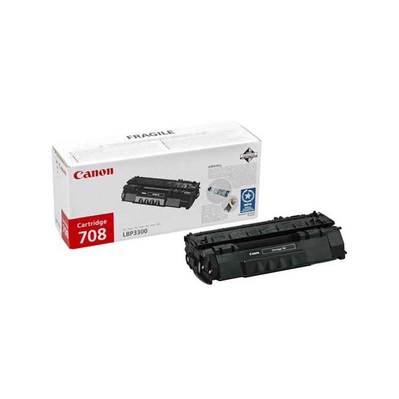 Toner Canon CRG-708, 2,5K stran (0266B002) černý, toner, canon, crg-708, stran, 0266b002, černý