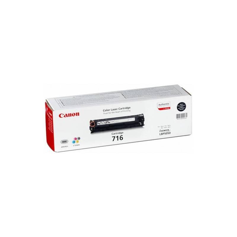 Toner Canon CRG-716Bk, 2,2K stran (1980B002) černý, toner, canon, crg-716bk, stran, 1980b002, černý