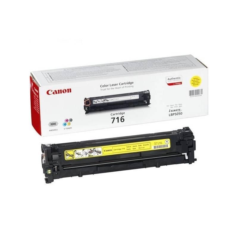 Toner Canon CRG-716Y, 1,5K stran (1977B002) žlutý, toner, canon, crg-716y, stran, 1977b002, žlutý