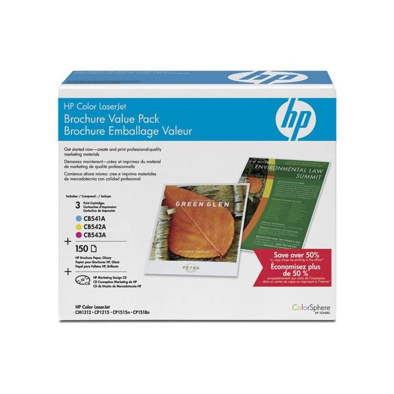 Toner HP CB542A, 1,4K stran (CB542A) žlutý, toner, cb542a, stran, žlutý