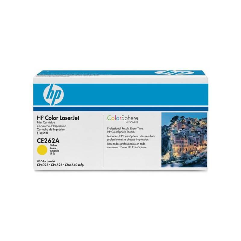 Toner HP CE262A, 11K stran (CE262A) žlutá, toner, ce262a, 11k, stran, žlutá