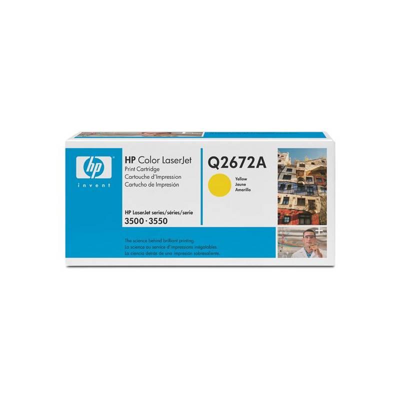 Toner HP Q2672A, 4K stran (Q2672A) žlutá, toner, q2672a, stran, žlutá