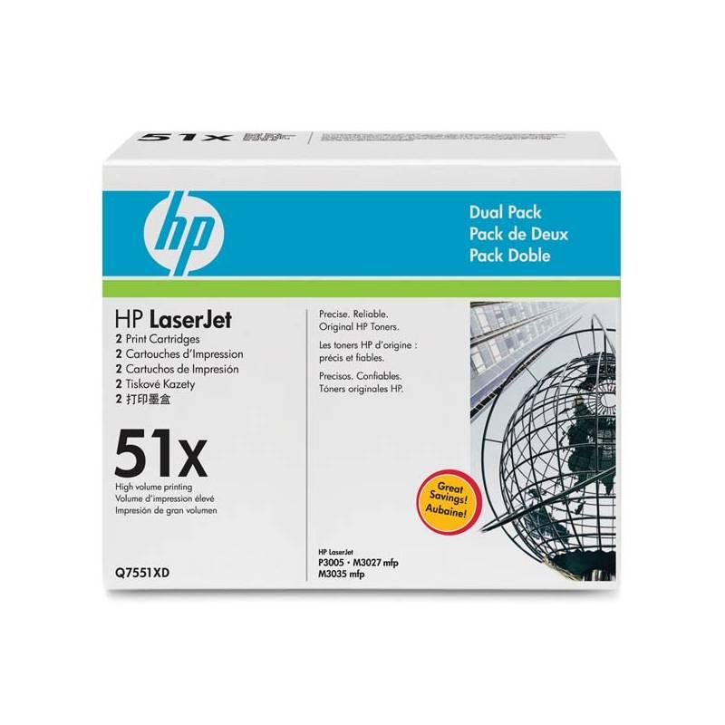 Toner HP Q7551XD, 13K stran (Q7551XD) černý, toner, q7551xd, 13k, stran, černý