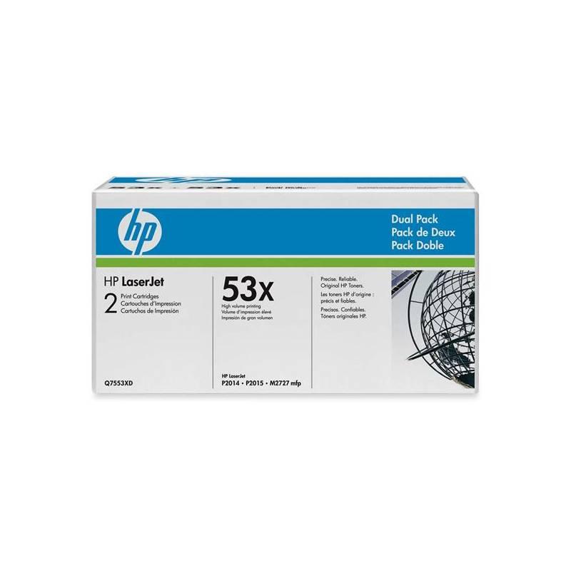 Toner HP Q7553X, 6K stran (Q7553XD) černý, toner, q7553x, stran, q7553xd, černý