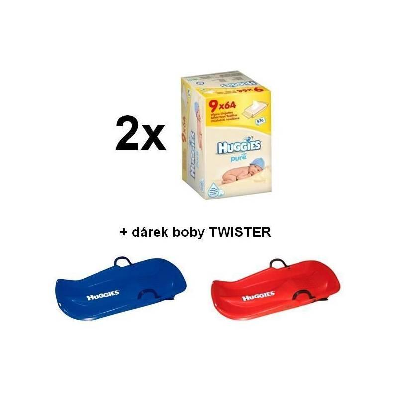 Ubrousky čistící Huggies Pure Nine Pack dvojbalení + boby ZDARMA, ubrousky, čistící, huggies, pure, nine, pack, dvojbalení, boby, zdarma