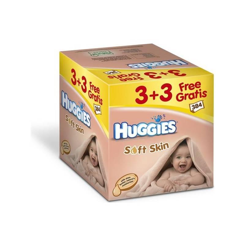 Ubrousky čistící Huggies Soft Skin 3+3 Gratis (64x6), ubrousky, čistící, huggies, soft, skin, gratis, 64x6