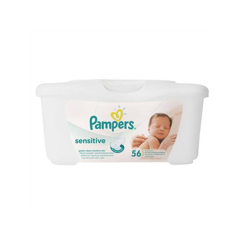 Ubrousky čistící Pampers Sensitive box 56ks, ubrousky, čistící, pampers, sensitive, box, 56ks