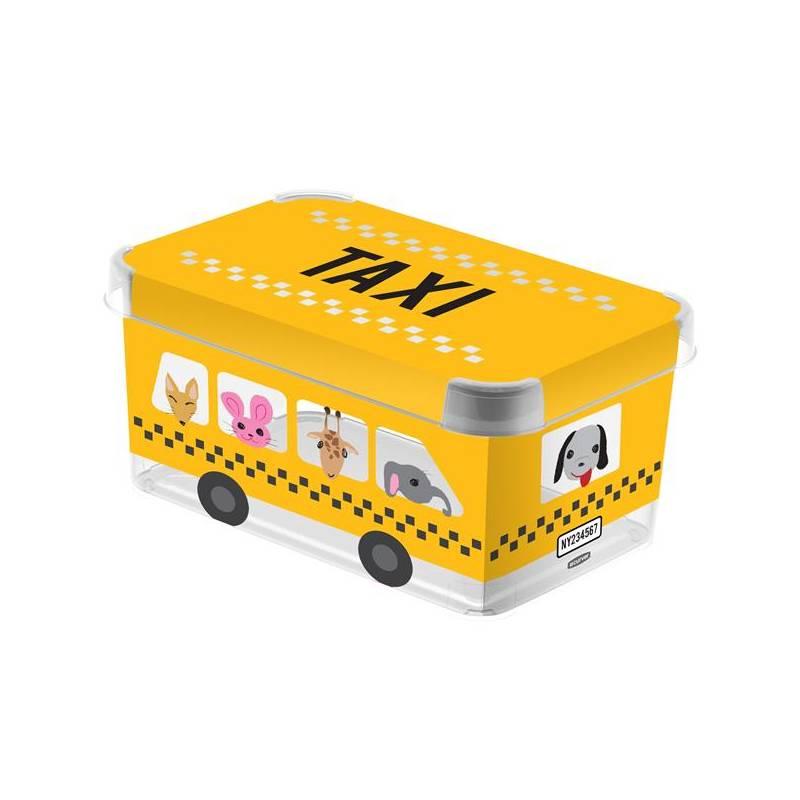 Úložný box Curver 04710-T05 S MILKY - TAXI černý/žlutý, Úložný, box, curver, 04710-t05, milky, taxi, černý, žlutý