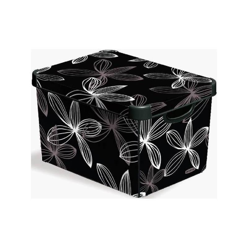 Úložný box Curver Black Lily 04711-D66, vel. L černý/bílý, Úložný, box, curver, black, lily, 04711-d66, vel, černý, bílý