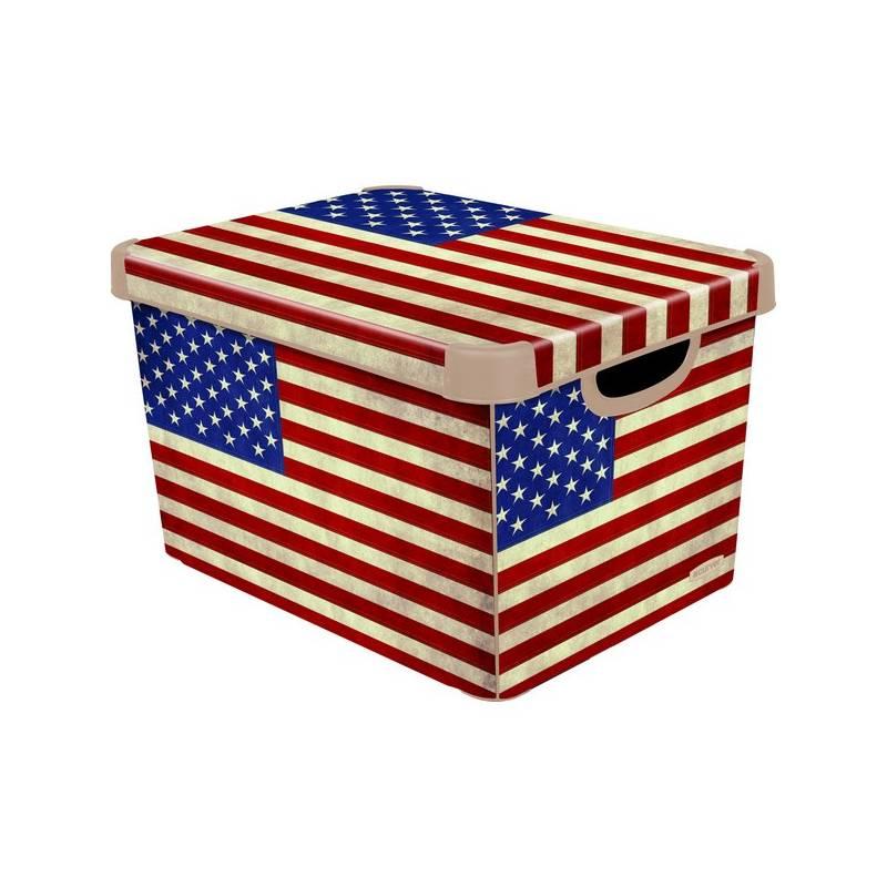 Úložný box Curver Decoboxes Stockholm American Flag vel. L, Úložný, box, curver, decoboxes, stockholm, american, flag, vel
