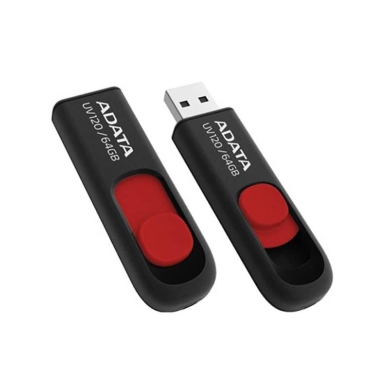 USB flash disk A-Data DashDrive UV120 64GB (AUV120-64G-RKD) černý/červený, usb, flash, disk, a-data, dashdrive, uv120, 64gb, auv120-64g-rkd, černý, červený