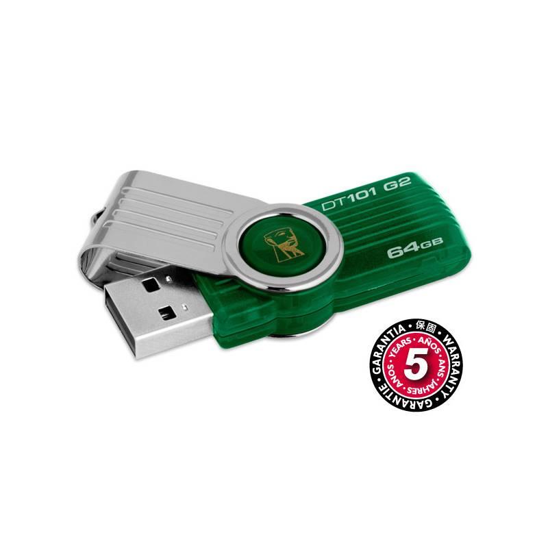 USB flash disk Kingston DataTraveler 101 64GB (DT101G2/64GB) zelený, usb, flash, disk, kingston, datatraveler, 101, 64gb, dt101g2, zelený
