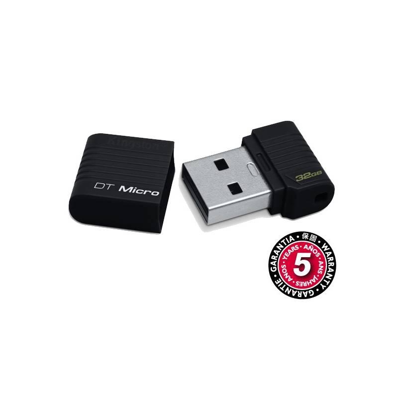 USB flash disk Kingston DataTraveler Micro 32GB (DTMCK/32GB) černý, usb, flash, disk, kingston, datatraveler, micro, 32gb, dtmck, černý