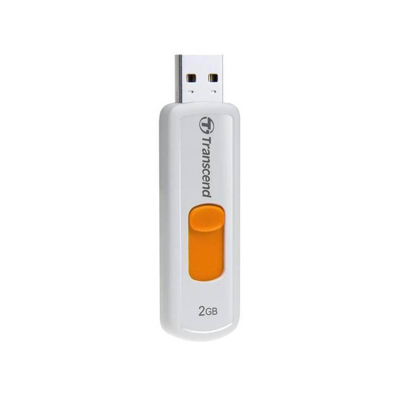 USB flash disk Transcend JetFlash 530 2GB (TS2GJF530) bílý/oranžový, usb, flash, disk, transcend, jetflash, 530, 2gb, ts2gjf530, bílý, oranžový