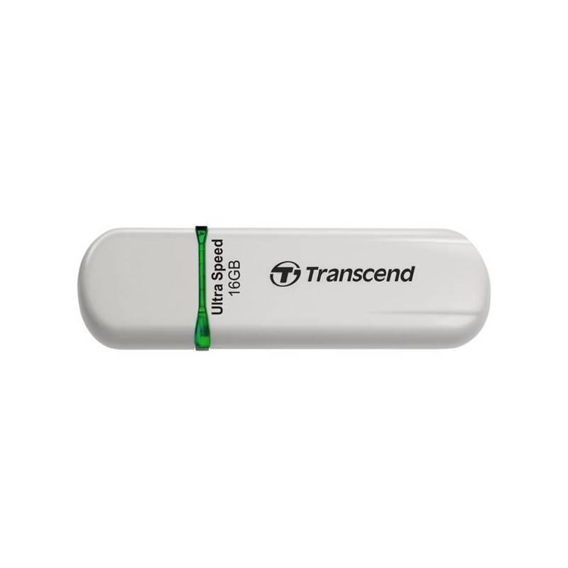 USB flash disk Transcend JetFlash 600 16GB (TS16GJF620) bílý/zelený, usb, flash, disk, transcend, jetflash, 600, 16gb, ts16gjf620, bílý, zelený