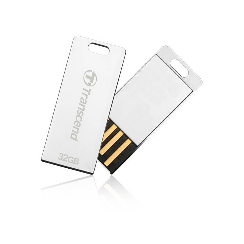USB flash disk Transcend JetFlash T3S 32GB (TS32GJFT3S) stříbrný, usb, flash, disk, transcend, jetflash, t3s, 32gb, ts32gjft3s, stříbrný