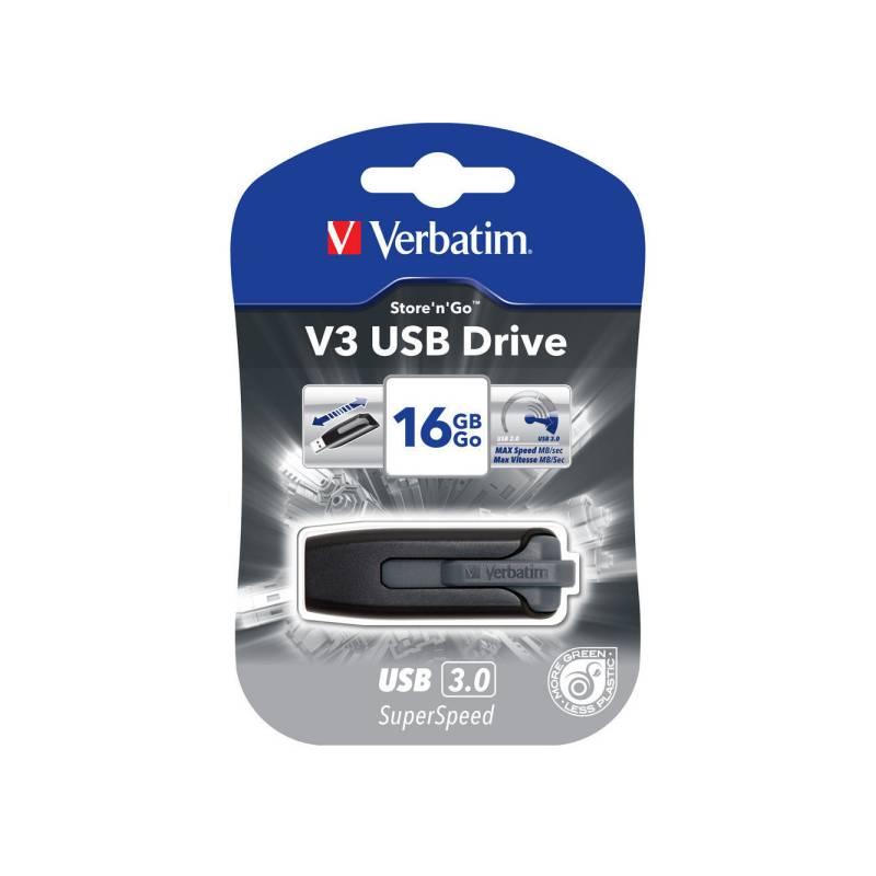 USB flash disk Verbatim Store 'n' Go V3 16GB (49172) černý, usb, flash, disk, verbatim, store, 16gb, 49172, černý