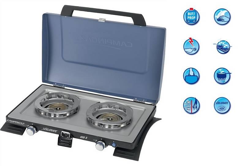 Vařič Campingaz 400-S STOVE - dvouplotýnkový na PB lahve, vařič, campingaz, 400-s, stove, dvouplotýnkový, lahve