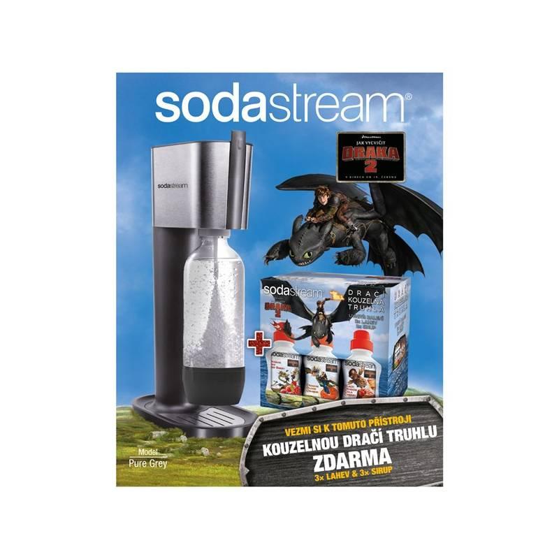 Výrobník sodové vody SodaStream PURE GREY DRAGON šedý, výrobník, sodové, vody, sodastream, pure, grey, dragon, šedý