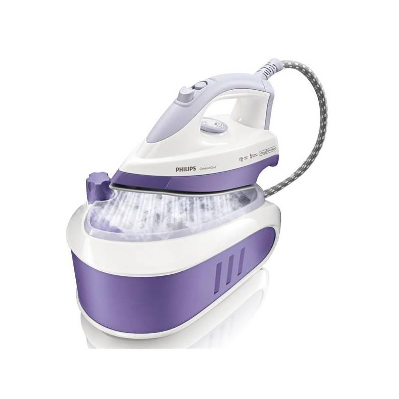 Žehlicí systém Philips CompactCare GC6540/02 bílá/fialová (vrácené zboží 8414001313), Žehlicí, systém, philips, compactcare, gc6540, bílá, fialová, vrácené
