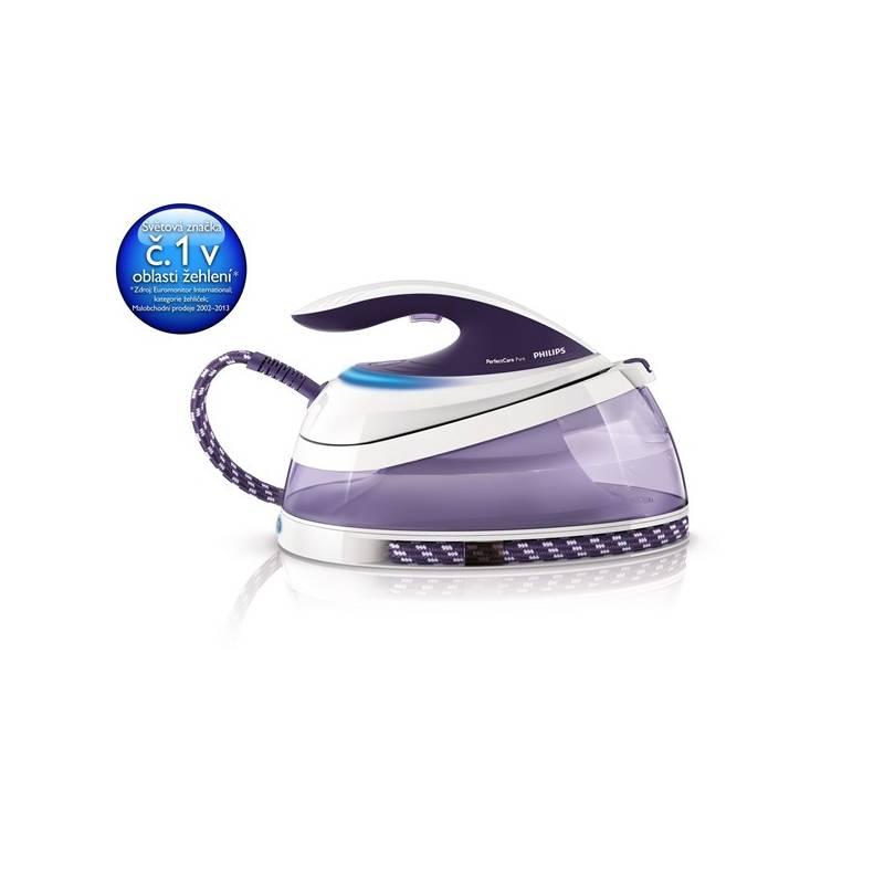 Žehlicí systém Philips GC7635/30 bílá/fialová, Žehlicí, systém, philips, gc7635, bílá, fialová