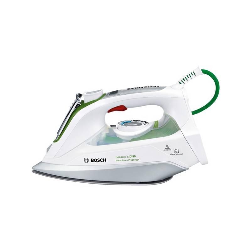 Žehlička Bosch Sensixx TDI902431E bílá/zelená, Žehlička, bosch, sensixx, tdi902431e, bílá, zelená