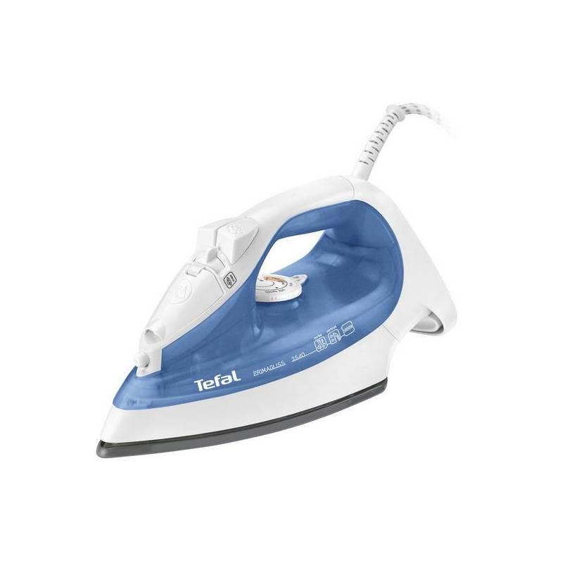 Žehlička Tefal Primagliss FV2540 bílá/modrá, Žehlička, tefal, primagliss, fv2540, bílá, modrá