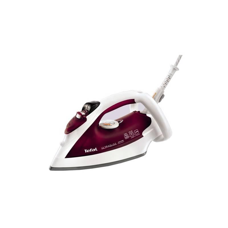 Žehlička Tefal Ultragliss FV4368 bílá/vínová, Žehlička, tefal, ultragliss, fv4368, bílá, vínová