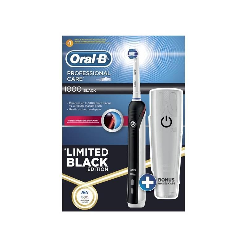 Zubní kartáček Oral-B Oral B Professional Care 1000 Black černý/bílý, zubní, kartáček, oral-b, oral, professional, care, 1000, black, černý, bílý