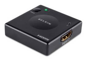 Adaptér Belkin 2 cestný automatický přepínač HDMI Gold 2 (F3Y044bf) černý