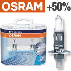 Autožárovky Osram 12V H1 55W P14.5s 2ks Silverstar +50%