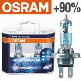 Autožárovky Osram 12V H4 60/55W P43t 2ks Night Breaker Plus +90%