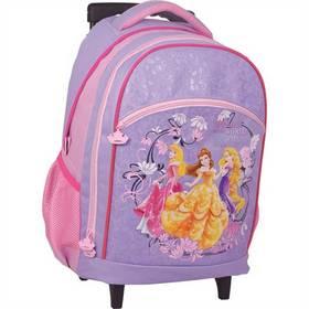 Batoh školní Sun Ce na kolečkách - Disney Princezny fialový