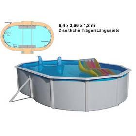 Bazén Steinbach Nuovo de Luxe oval 6,4x3,66x1,2 m s kovovou konstrukcí vč. pískové filtrace Classic 400, 6,6m3/hod