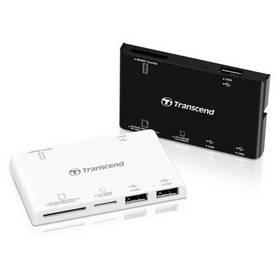 Čtečka paměťových karet Transcend P7-W + USB hub (TS-RDP7W) bílá