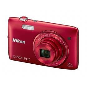 Digitální fotoaparát Nikon Coolpix S3500 červený