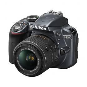 Digitální fotoaparát Nikon D3300 + 18-55 AF-S VR II šedý