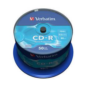 Disk Verbatim CD-R 700MB/80min, 52x, Extra Protection,  50-cake (43351)