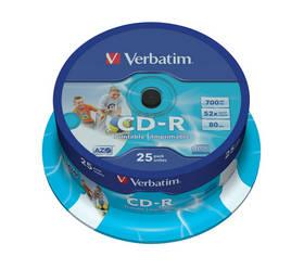 Disk Verbatim CD-R 700MB/80min, 52x, printable, 25-cake (43439) Disk Verbatim CD-R 700MB/80min, 52x, printable, 25-cake (43439)