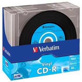 Disk Verbatim CD-R 700MB/80min, 52x, Vinyl, slim, 10ks (43426)